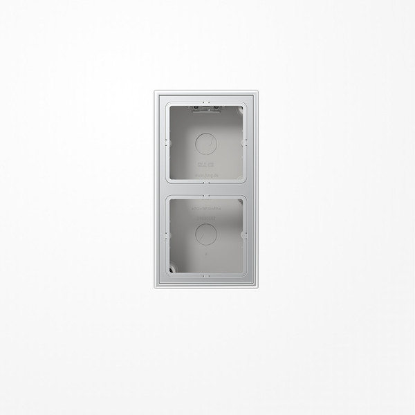 Jung AL2582A-L Aufputz-Kappe 2fach, Duroplast lackiert, Serie LS, Aluminium