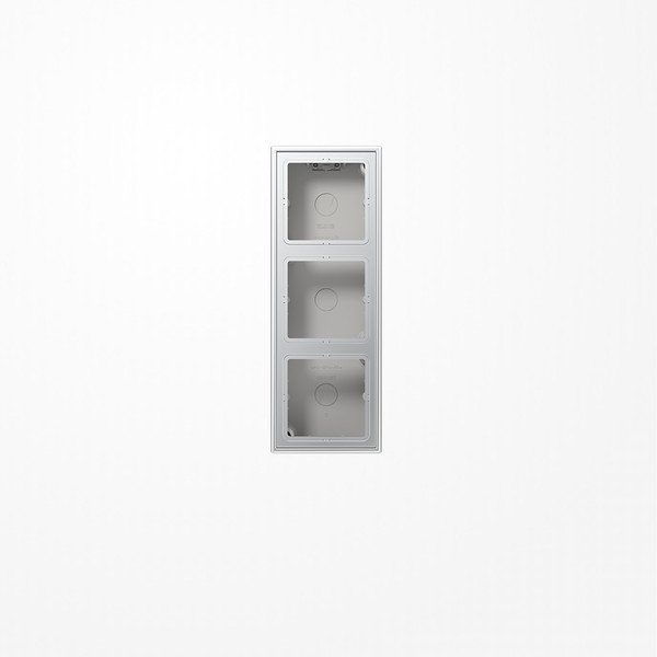 Jung AL2583A-L Aufputz-Kappe 3fach, Duroplast lackiert, Serie LS, Aluminium