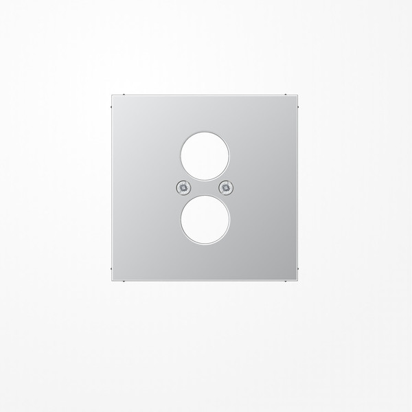 Jung AL2962-2 Abdeckung für 2 Rundsteckverbinder bis 18,5mm Ø  2fach, Serie LS, Aluminium