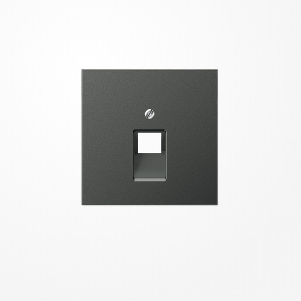 Jung AL2969-1UAAN Abdeckung für IAE/UAE-Anschlussdosen 1x8-polig, Aluminium lackiert, Serie LS, anthrazit