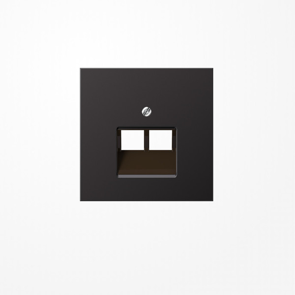 Jung AL2969-2UAD Abdeckung für IAE/UAE-Anschlussdosen 2x8-polig, Aluminium lackiert, Serie LS, dark