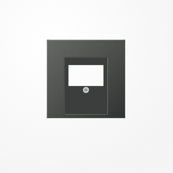 Jung AL2969TAN Abdeckung für TAE-Anschlussdosen 1fach, Aluminium lackiert, Serie LS, anthrazit