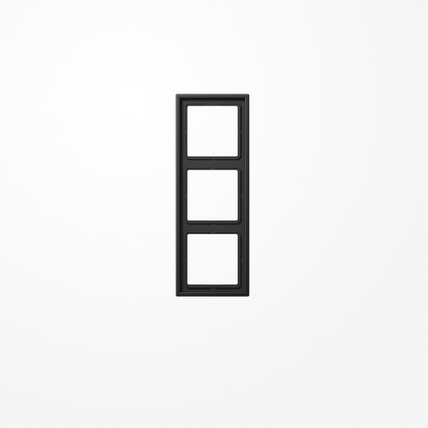 Jung AL2983AN Rahmen 3fach, senkrechte und waagerechte Montage, Aluminium lackiert, LS 990, anthrazit (lackiertes Aluminium)