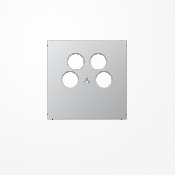 Jung AL2990-4SAT2 Abdeckung für 4-Loch SAT-TV-Steckdose (Axing) 4fach, Serie LS, Aluminium