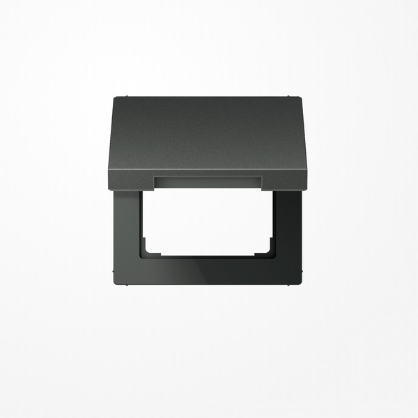 Jung AL2990KLAN Klappdeckel mit Rückstellfeder, Aluminium lackiert, Serie LS, anthrazit