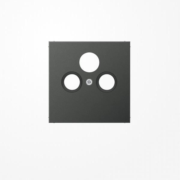 Jung AL2990SATAN Abdeckung für Universal-Sat/BK-Dosen 1fach, Aluminium lackiert, Serie LS, anthrazit