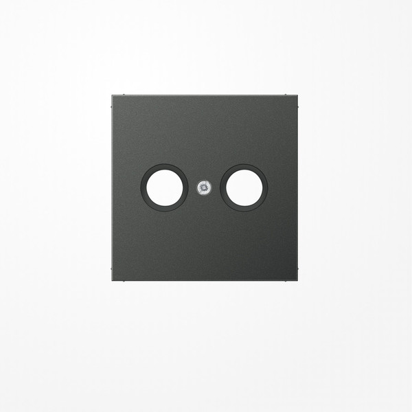 Jung AL2990TVAN Abdeckung für Antennendosen 1fach, Aluminium lackiert, Serie LS, anthrazit