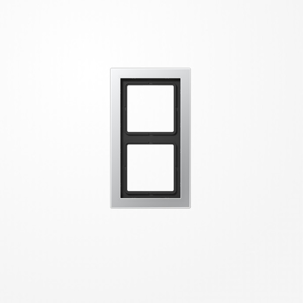 Jung ALD2982 Rahmen 2fach, senkrechte und waagerechte Montage, LS-DESIGN, Aluminium