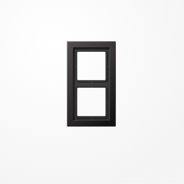 Jung ALD2982D Rahmen 2fach, senkrechte und waagerechte Montage, Aluminium lackiert, LS-DESIGN, dark (lackiertes Aluminium)