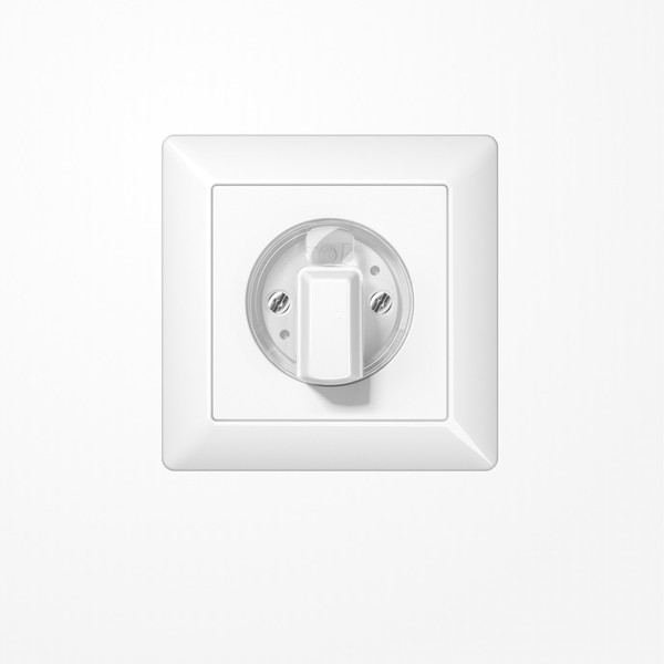 Jung AS1541WW Abdeckung für Drehschalter, mit Rahmen, Serie AS, alpinweiß