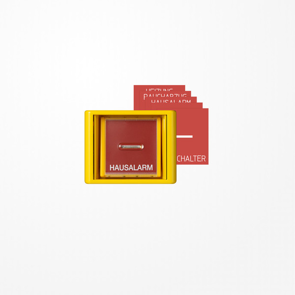 Jung AS561GLGE Abdeckung mit Glasscheibe, Serie AS, gelb