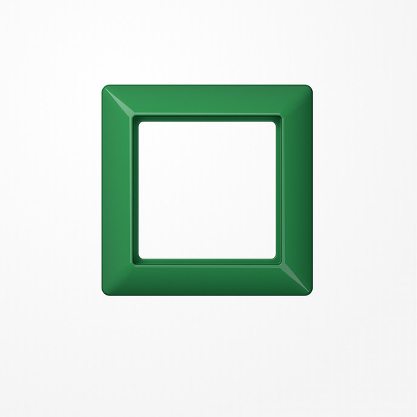 Jung AS581BFGN Rahmen 1fach, senkrechte und waagerechte Montage, Thermoplast, AS 500, grün (für SV)