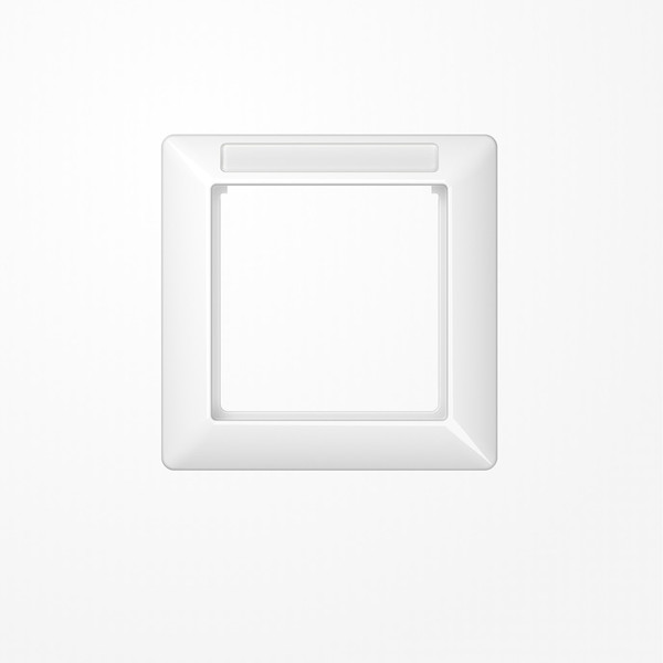 Jung AS581BFINAWW Rahmen 1fach, mit Fenster (sprühnebeldicht), senkrechte und waagerechte Montage, Thermoplast, AS 500, alpinweiß