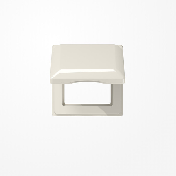 Jung AS581BFKL Klappdeckel (mit Rückstellfeder) mit Rahmen, 1fach, AS 500, weiß