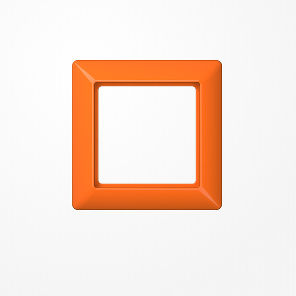 Jung AS581BFO Rahmen 1fach, senkrechte und waagerechte Montage, Thermoplast, AS 500, orange (für ZSV)