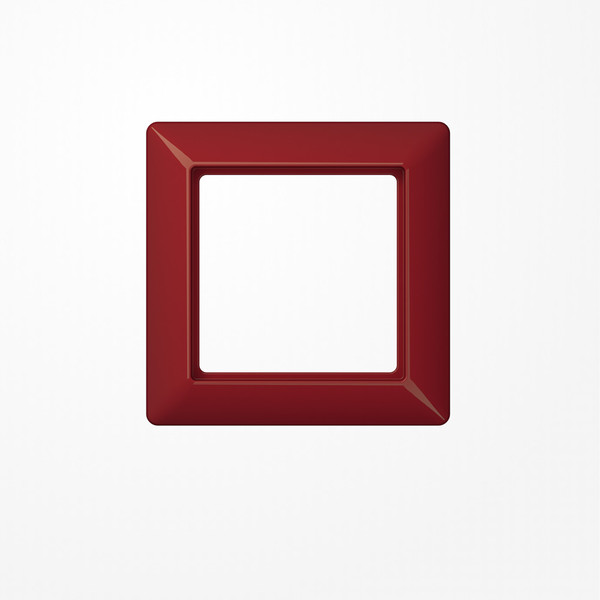 Jung AS581BFRT Rahmen 1fach, senkrechte und waagerechte Montage, Thermoplast, AS 500, rot