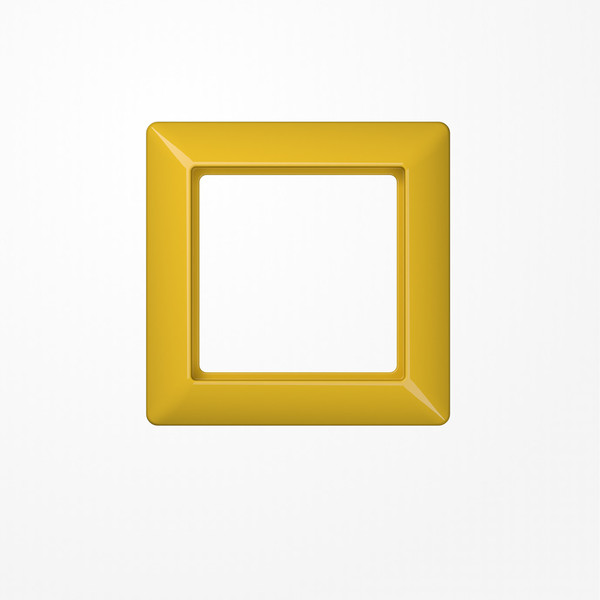 Jung AS581GLGE Rahmen 1fach, senkrechte und waagerechte Montage, Thermoplast, AS 500, gelb