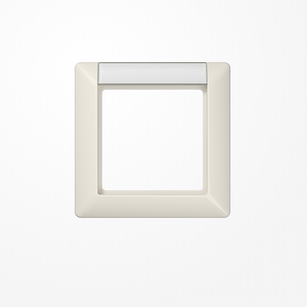 Jung AS581NA Rahmen 1fach, mit Schriftfeld, senkrechte und waagerechte Montage, Duroplast, AS 500, weiß