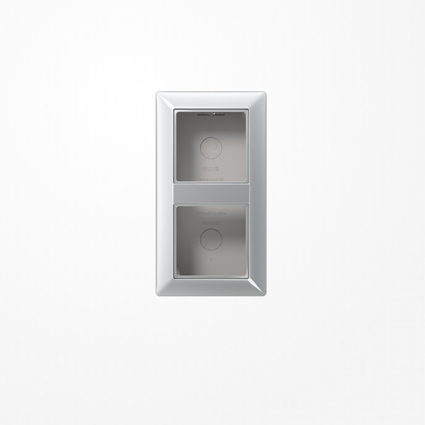 Jung AS582AAL Aufputz-Kappe 2fach, Duroplast lackiert, Serie AS, aluminium