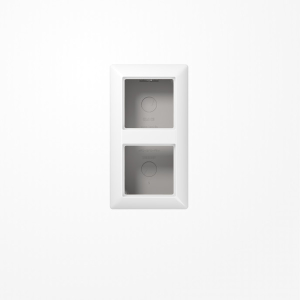 Jung AS582AWW Aufputz-Kappe 2fach, Duroplast, Serie AS, alpinweiß