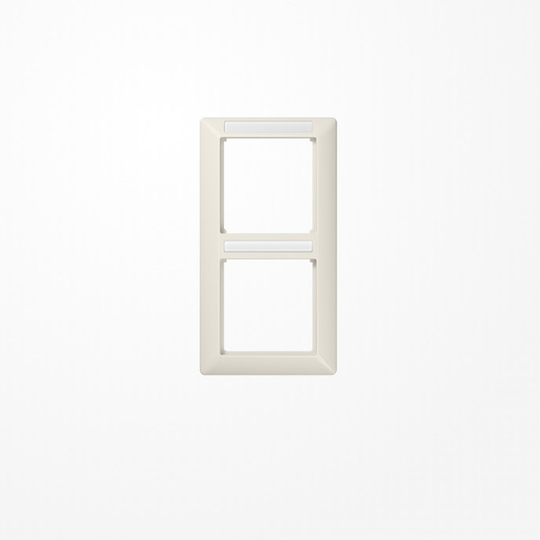 Jung AS582BFINA Rahmen 2fach, mit Fenster (sprühnebeldicht), senkrechte Montage, Thermoplast, AS 500, weiß