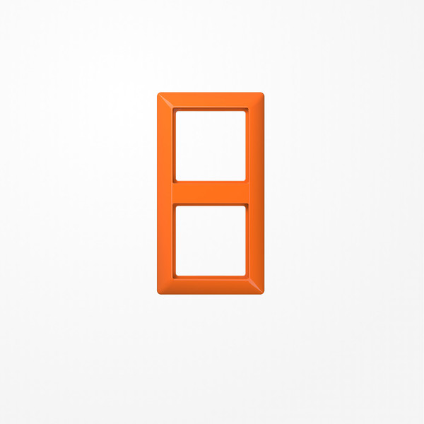 Jung AS582BFO Rahmen 2fach, senkrechte und waagerechte Montage, Thermoplast, AS 500, orange (für ZSV)