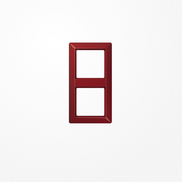 Jung AS582BFRT Rahmen 2fach, senkrechte und waagerechte Montage, Thermoplast, AS 500, rot