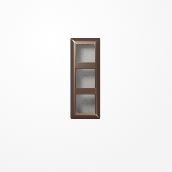 Jung AS583AMO Aufputz-Kappe 3fach, Duroplast lackiert, Serie AS, mokka
