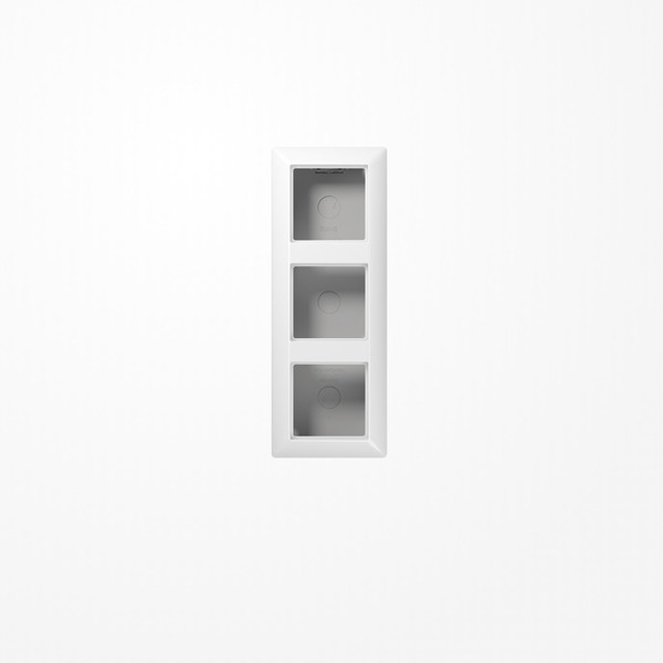 Jung AS583AWW Aufputz-Kappe 3fach, Duroplast, Serie AS, alpinweiß