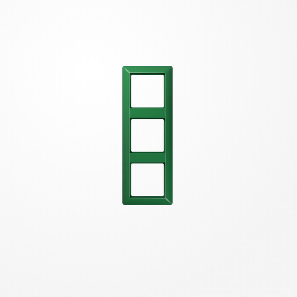 Jung AS583BFGN Rahmen 3fach, senkrechte und waagerechte Montage, Thermoplast, AS 500, grün (für SV)