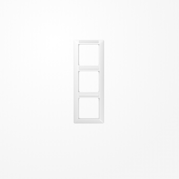 Jung AS583BFINAWW Rahmen 3fach, mit Fenster (sprühnebeldicht), senkrechte Montage, Thermoplast, AS 500, alpinweiß