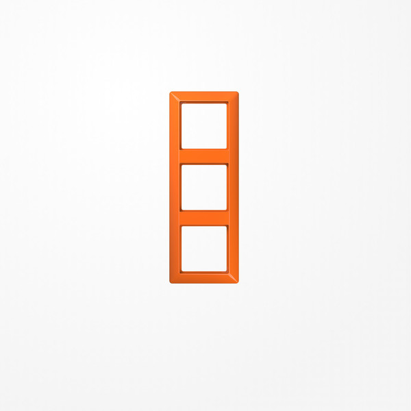 Jung AS583BFO Rahmen 3fach, senkrechte und waagerechte Montage, Thermoplast, AS 500, orange (für ZSV)