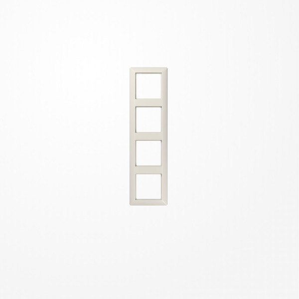 Jung AS584 Rahmen 4fach, senkrechte und waagerechte Montage, Duroplast, AS 500, weiß