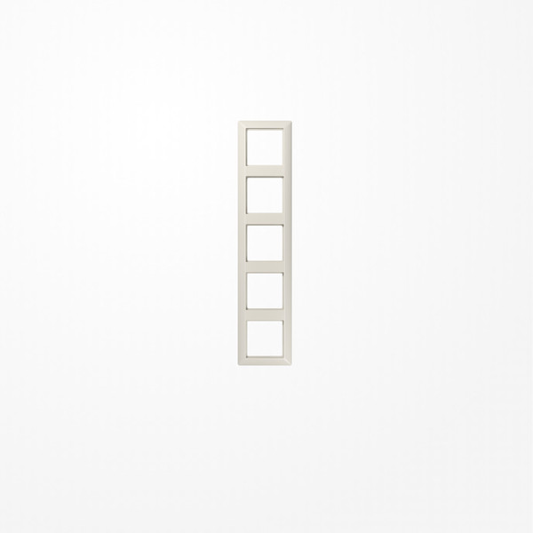 Jung AS585 Rahmen 5fach, senkrechte und waagerechte Montage, Duroplast, AS 500, weiß