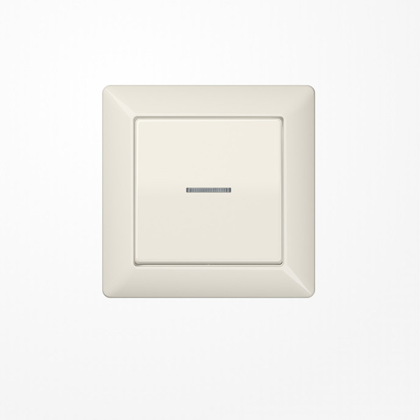 Jung AS590KO5 Wippe mit Rahmen mit Lichtleiter, Duroplast, Serie AS, weiß