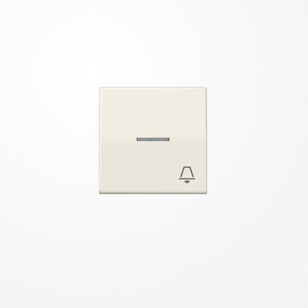 Jung AS591KO5K Wippe mit Lichtleiter, Symbol Klingel, Duroplast, Serie AS, weiß