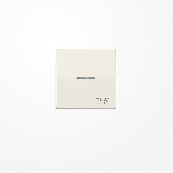 Jung AS591KO5L Wippe mit Lichtleiter, Symbol Licht, Duroplast, Serie AS, weiß