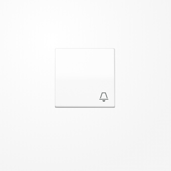 Jung AS591KWW Wippe, Symbol Klingel, Duroplast, Serie AS, alpinweiß