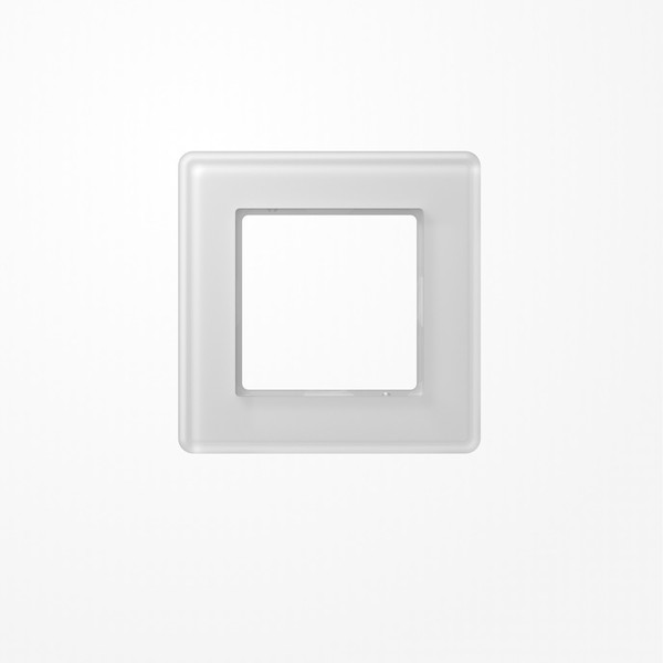 Jung AV581GLMWW Glasrahmen 1fach, senkrechte und waagerechte Montage, Glas, A VIVA, alpinweiß (Glas)