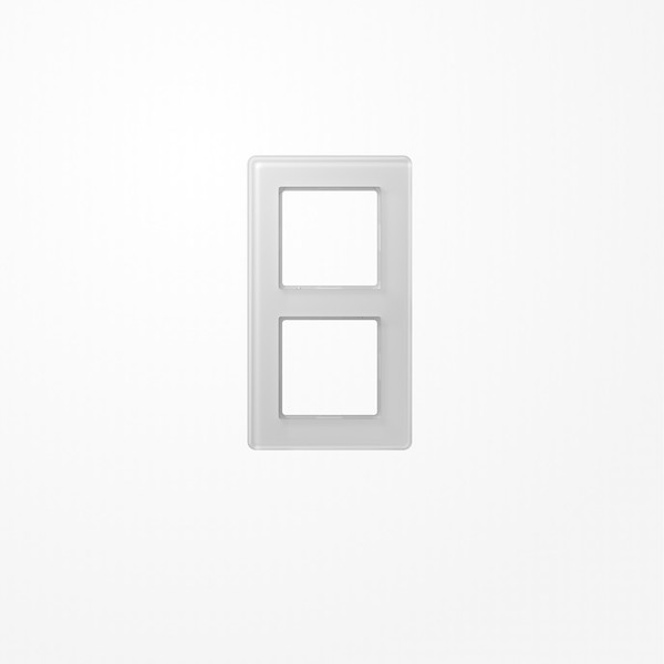 Jung AV582GLMWW Glasrahmen 2fach, senkrechte und waagerechte Montage, Glas, A VIVA, alpinweiß (Glas)