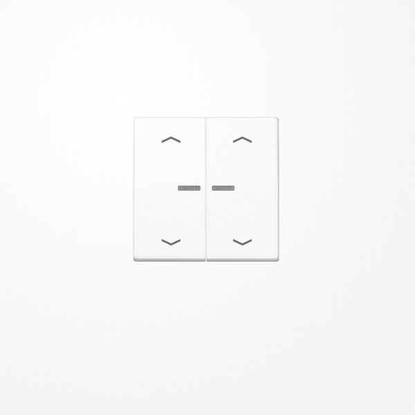 Jung BTAS17102PWW JUNG HOME Taster 2fach, mit Pfeilsymbolen, Duroplast, Serie AS, alpinweiß