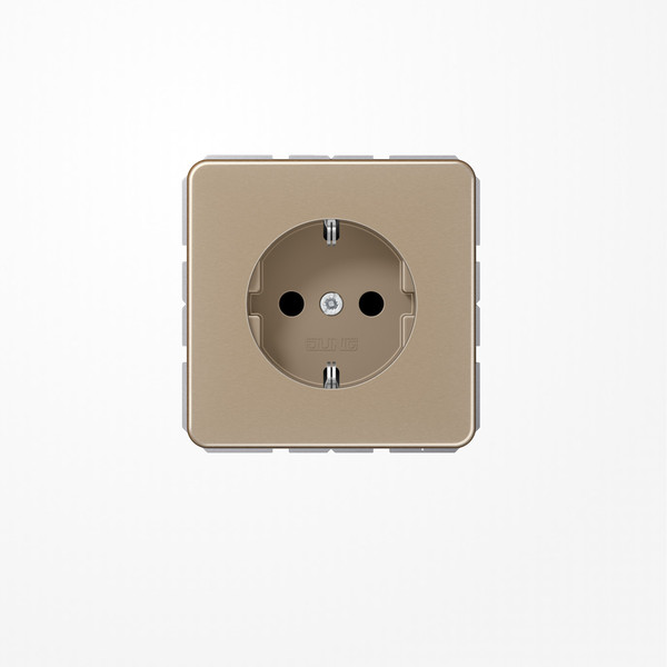 Jung CD1520GB SCHUKO-Steckdose, 16 A 250 V ~, Aluminium eloxiert, Serie CD, gold-bronze