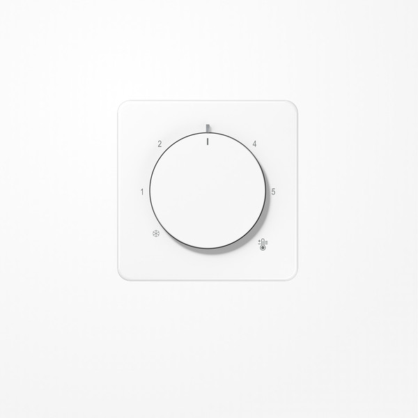 Jung CD1749BFWW Abdeckung für Thermostat, Thermoplast, Serie CD, alpinweiß