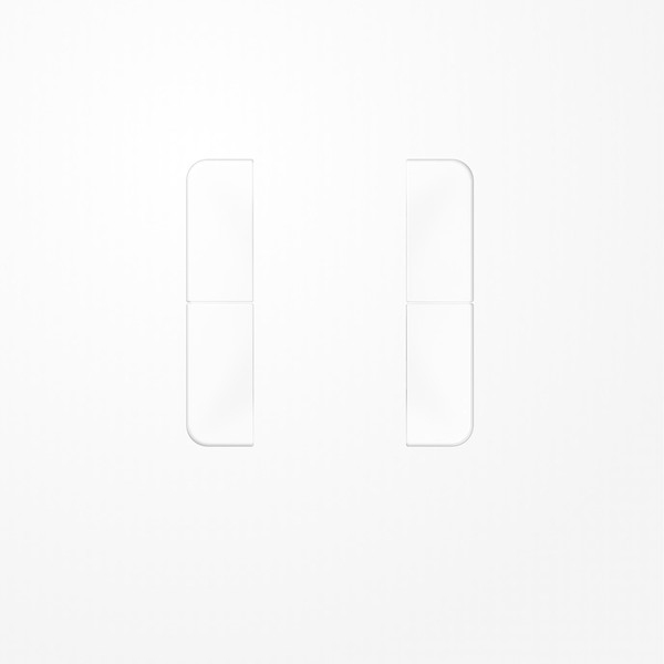 Jung CD502TSAWW Tastensatz 2fach, F50, Serie CD, alpinweiß