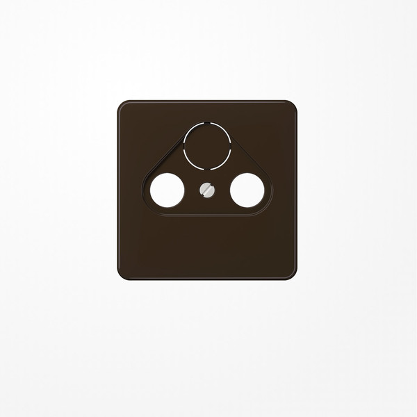 Jung CD561SATBR Abdeckung für Universal-Sat/BK-Dosen 1fach, Thermoplast, Serie CD, braun