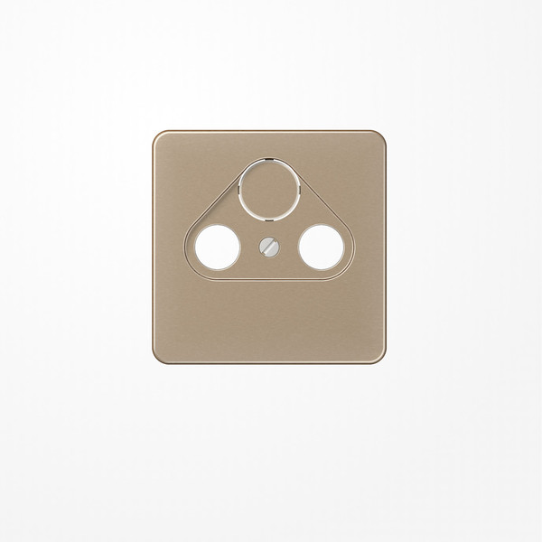 Jung CD561SATGB Abdeckung für Universal-Sat/BK-Dosen 1fach, Aluminium eloxiert, Serie CD, gold-bronze