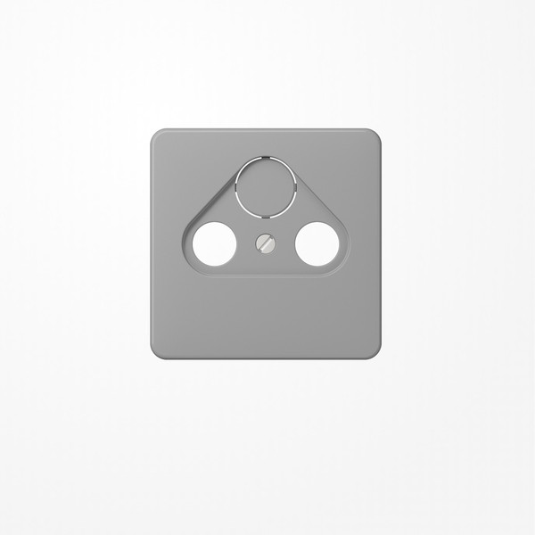 Jung CD561SATGR Abdeckung für Universal-Sat/BK-Dosen 1fach, Thermoplast, Serie CD, grau