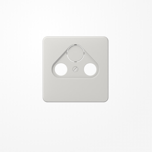 Jung CD561SATLG Abdeckung für Universal-Sat/BK-Dosen 1fach, Thermoplast, Serie CD, lichtgrau