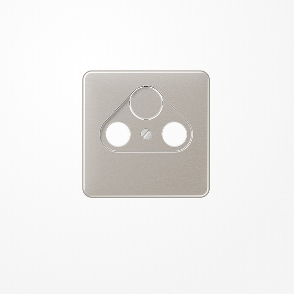 Jung CD561SATPT Abdeckung für Universal-Sat/BK-Dosen 1fach, Aluminium eloxiert, Serie CD, platin