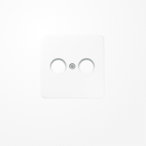 Jung CD561TVWW Abdeckung für Antennendosen 1fach, Thermoplast, Serie CD, alpinweiß